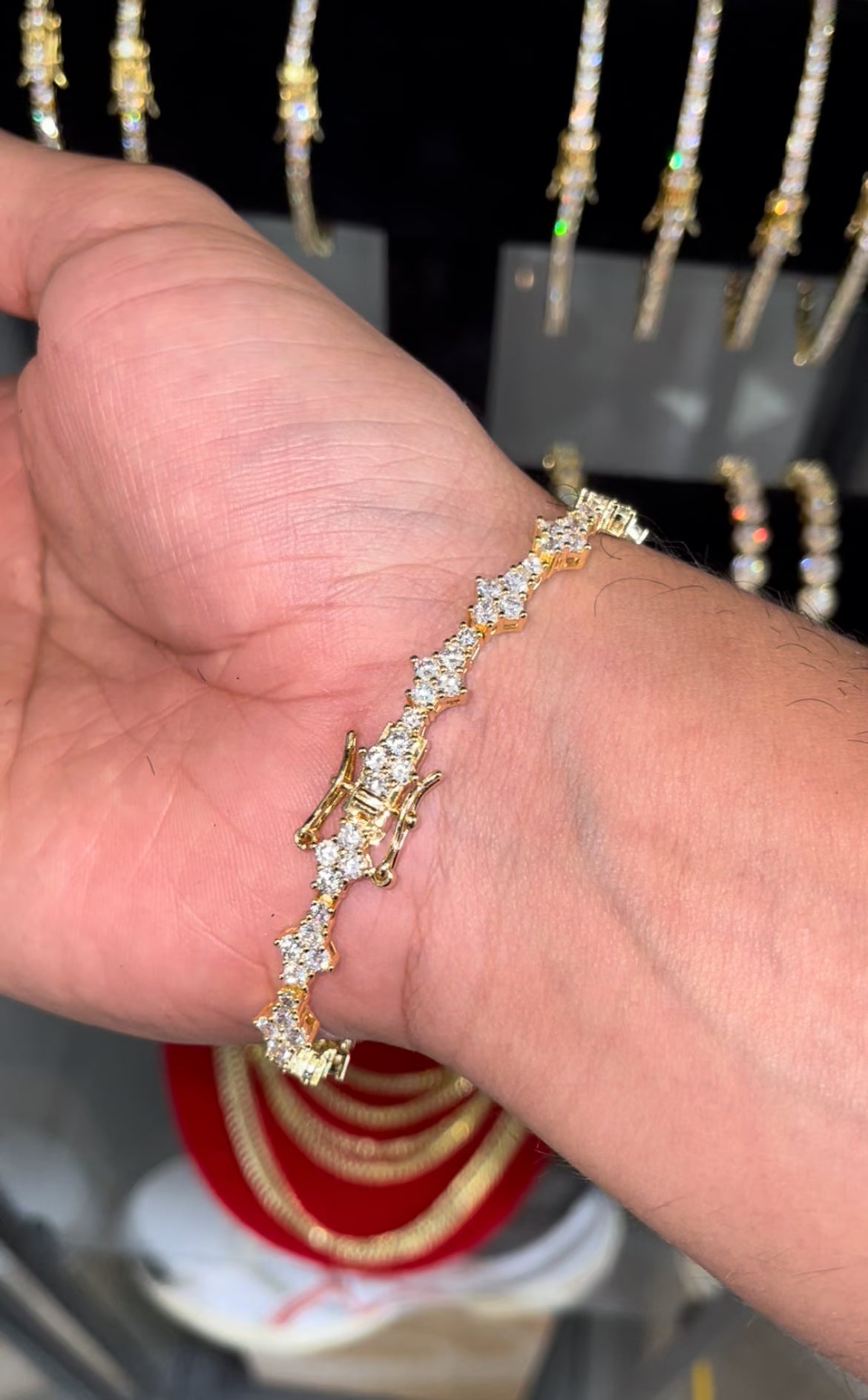 Pulsera tennis cruces (unisex)