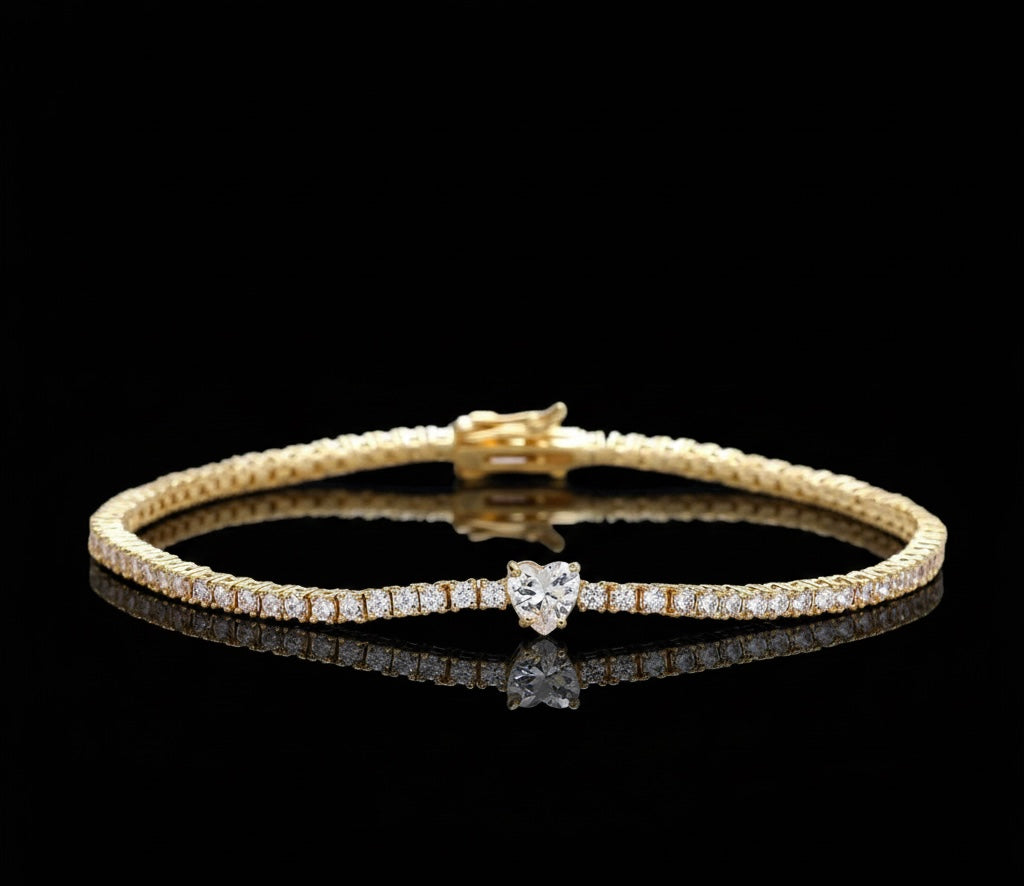 Pulsera tennis Corazon