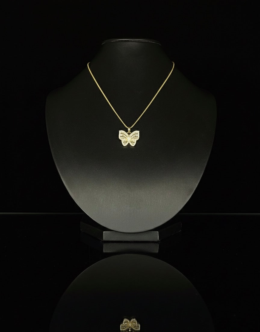 Pendant Mariposa Diamante Moissanite