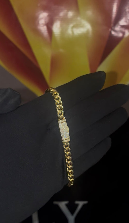 Pulcera cubana Miami 925| Diamante Moissanite