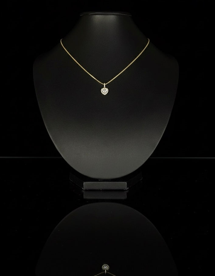 Pendant Corazon Moissanite