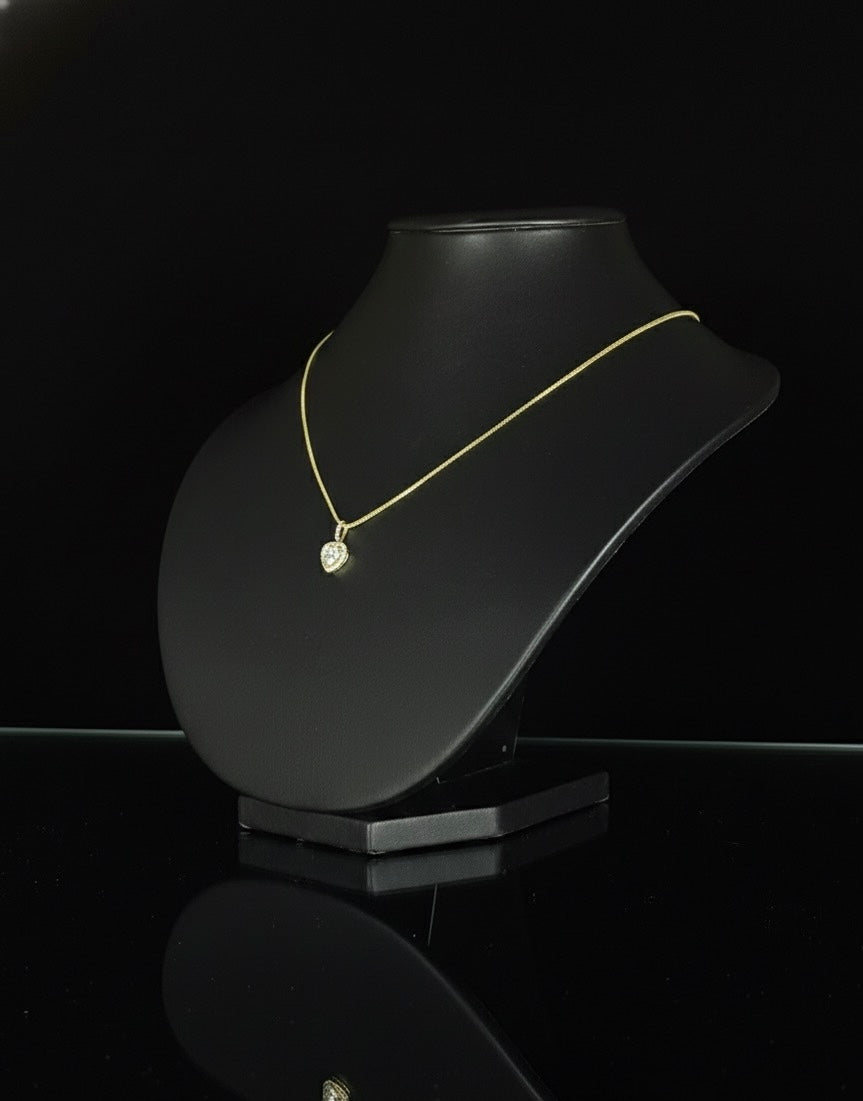 Pendant Corazon Moissanite