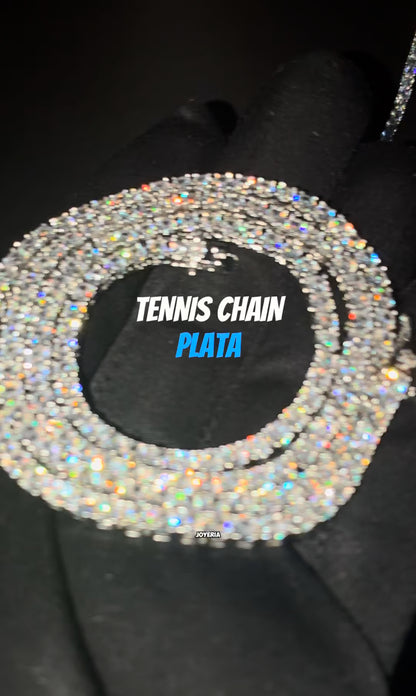 Tennis Chain 3mm 22” Plateada