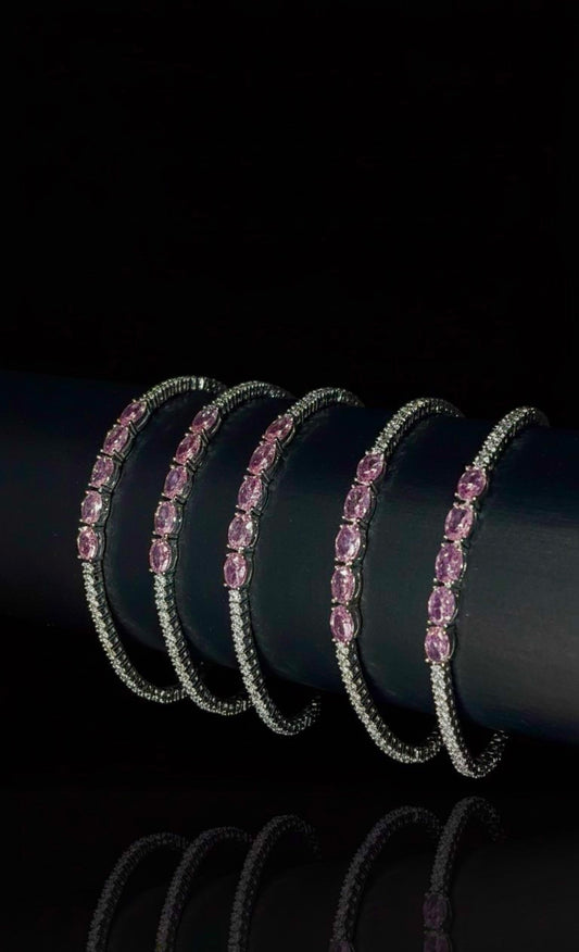 Pulsera tennis plata rose gold