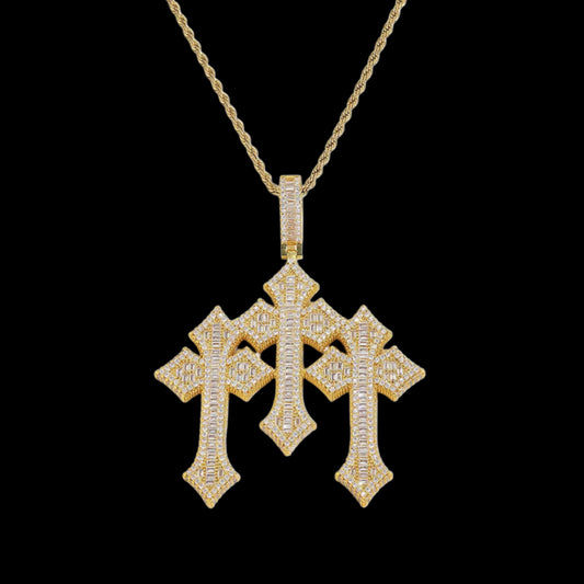 Triple Cruz Baguette + Pulcera Gratis