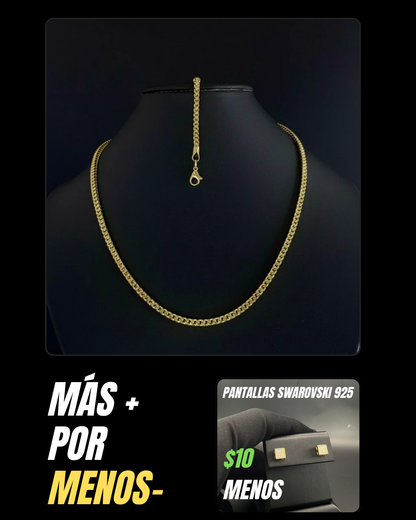 Cadena Franco + Pulsera + Pantallas 925