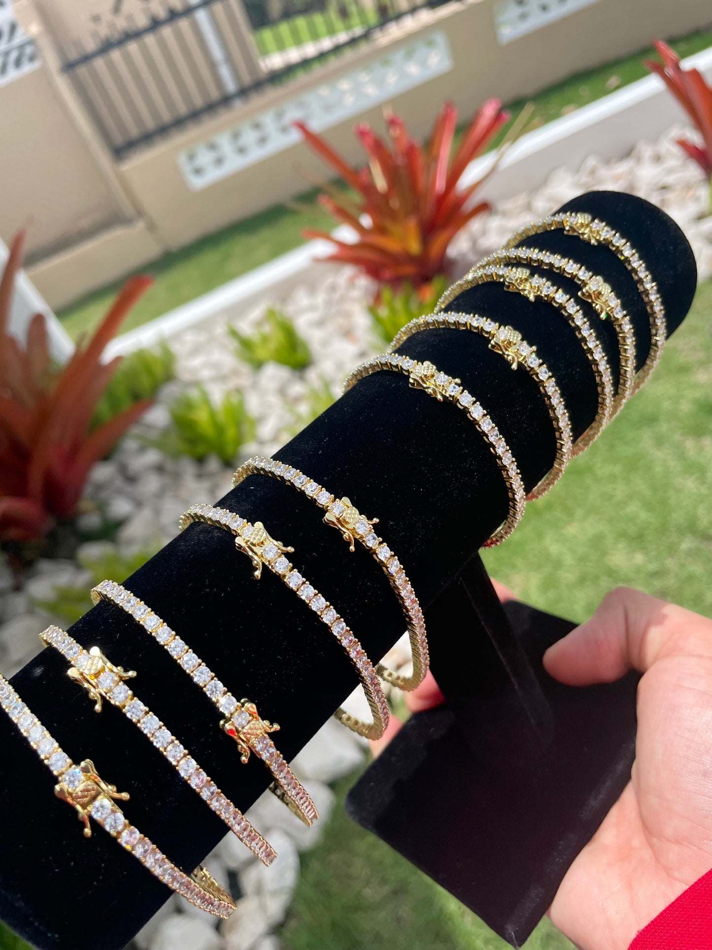 Tennis Chain + Pulsera + Pantallas